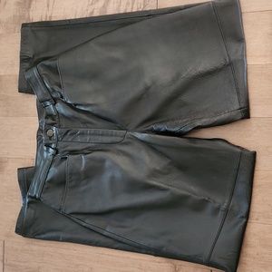 Genuine Leather High Waisted Pants